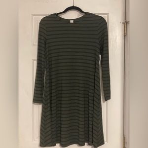 NWT Old Navy Green and Black Striped Dress